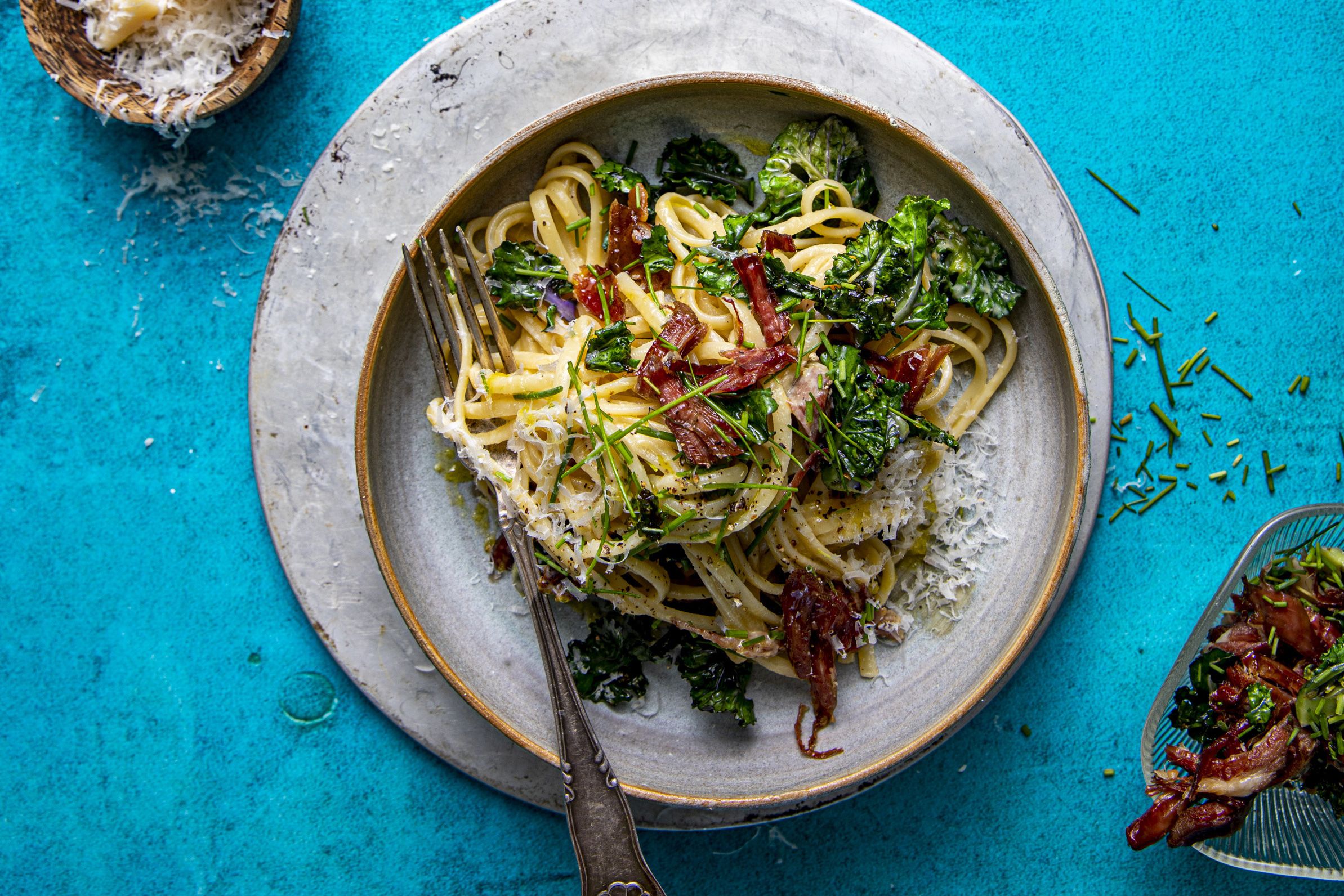 Carbonara med pinnekjøtt