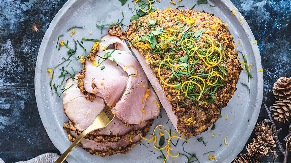 Juleskinke med sennep og honning