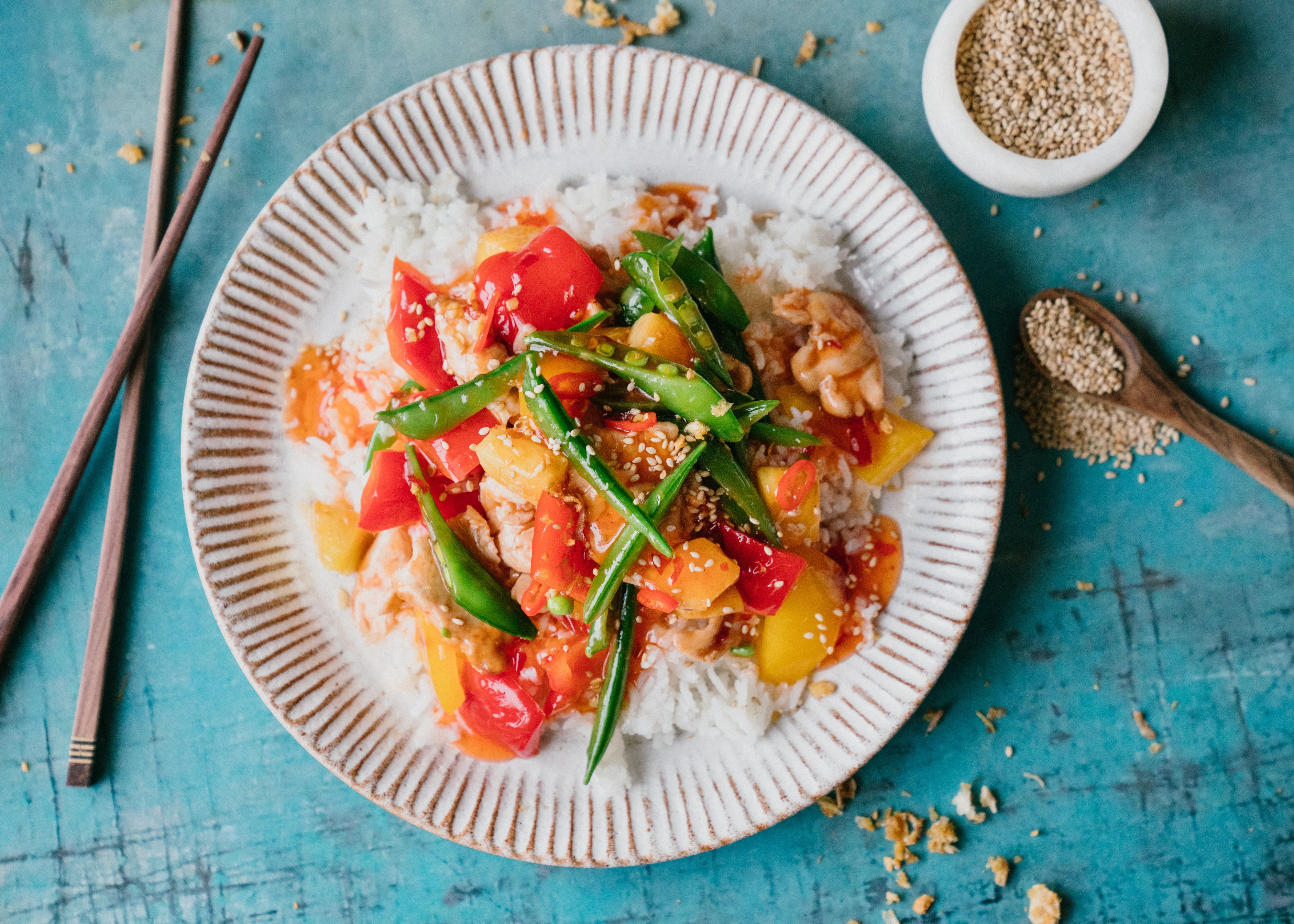 Kylling i sursøt saus