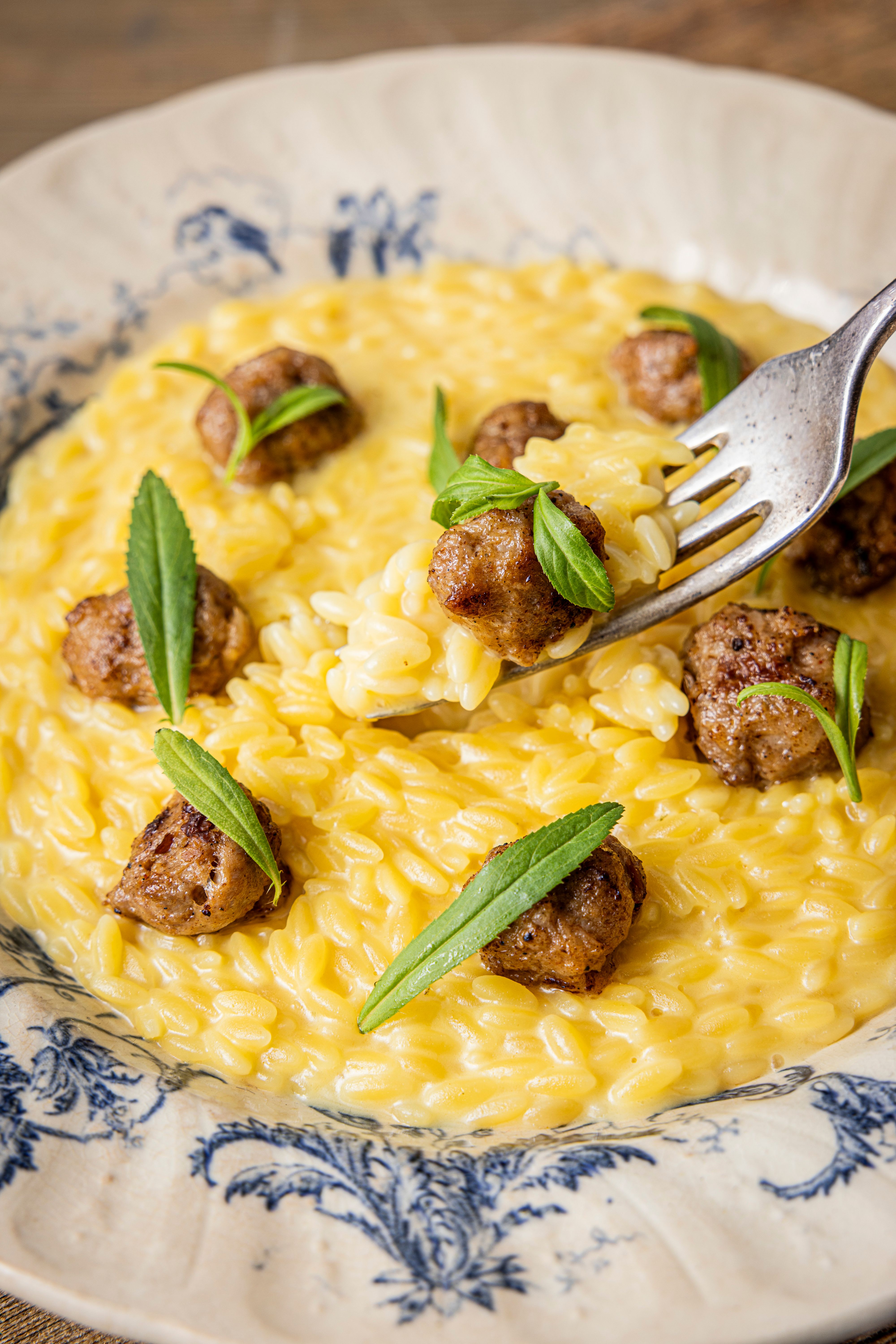 Risoni med salsiccia.